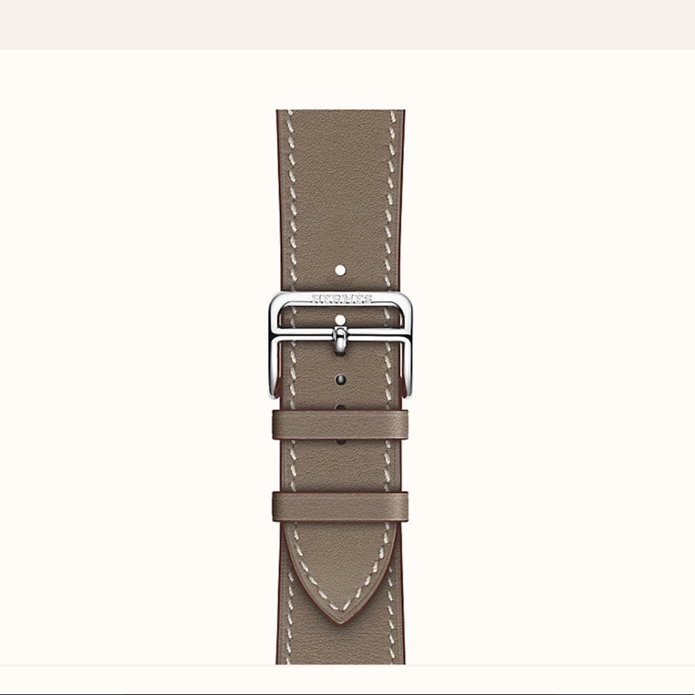 Hermes Single Tour 44mm Apple Watch Band - Étoupe